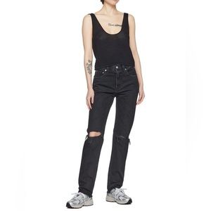 AGOLDE ripped, baggy black denim jeans